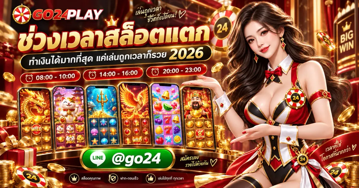 ช่วงเวลาสล็อตแตก ทำเงินได้มากที่สุด แค่เล่นถูกเวลาก็รวย 2026